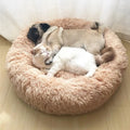 Round Cat Beds House Soft Long Plush Bed For Dogs Basket Pet Products Cushion Cat Bed Cat Mat Sleeping Sofa, Suitable For Winter image 4